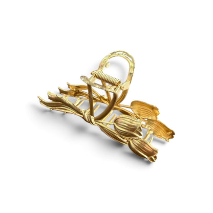 Stainless Gold Rose Clip