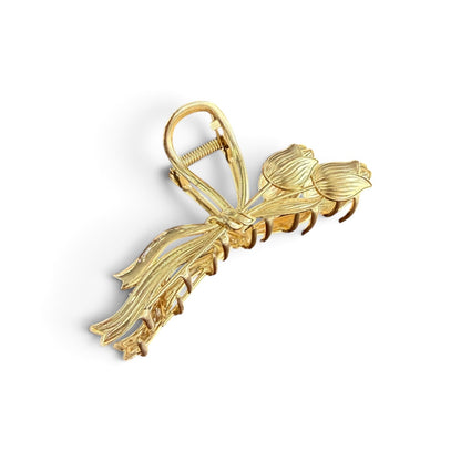 Stainless Gold Rose Clip