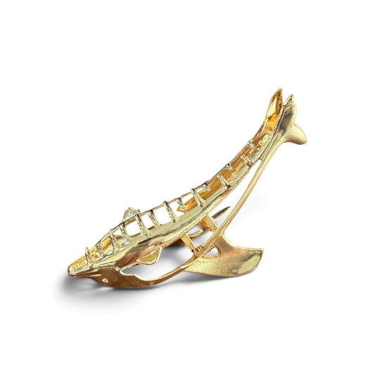 Stainless Gold Dolphin Clip