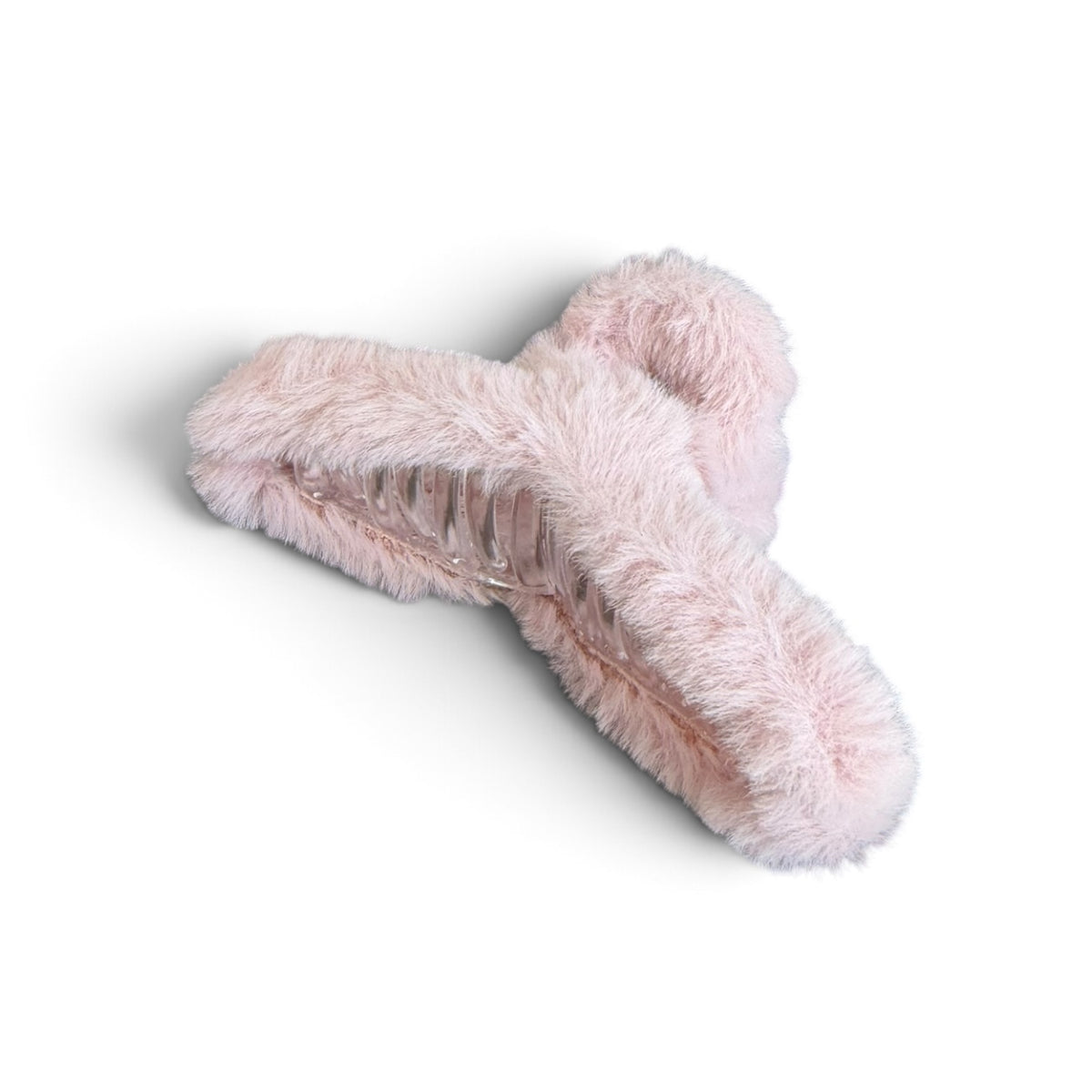 Fluffy Rose Fur Hair Clip