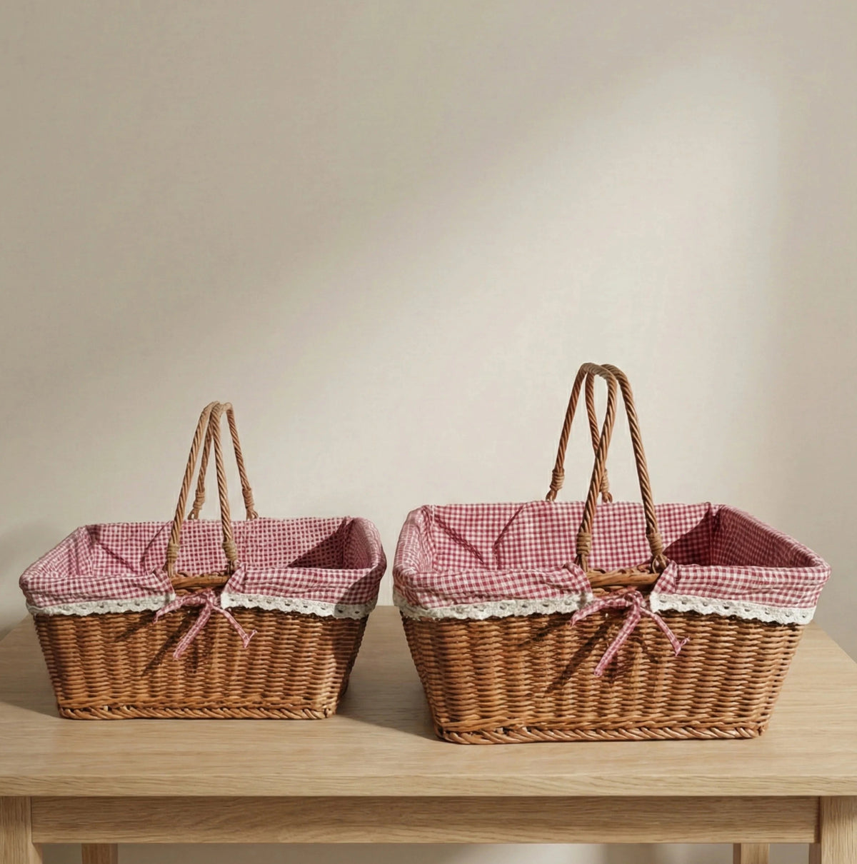 Cottage Picnic Wicker Basket