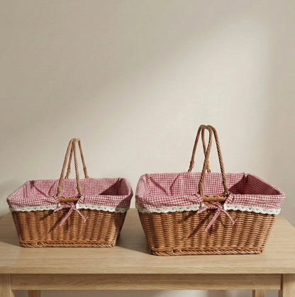 Cottage Picnic Wicker Basket
